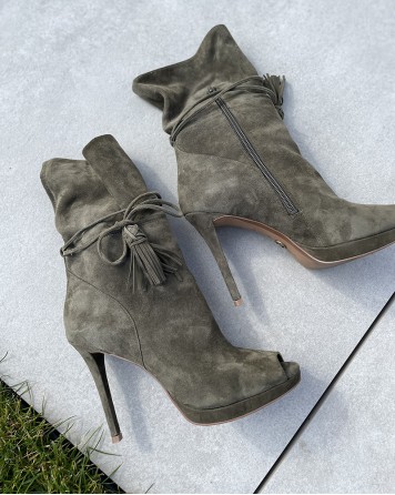 Kozačky dámské Michael Kors ROSALIE olivové